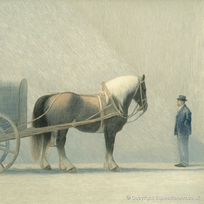 A Shared Resolve - working horse art print and canvas by Arthur Sterling A.I