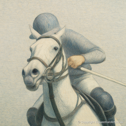 A Timeless Chukka - polo horse art print and canvas by Arthur Sterling A.I