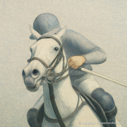 A Timeless Chukka - polo horse art print and canvas by Arthur Sterling A.I