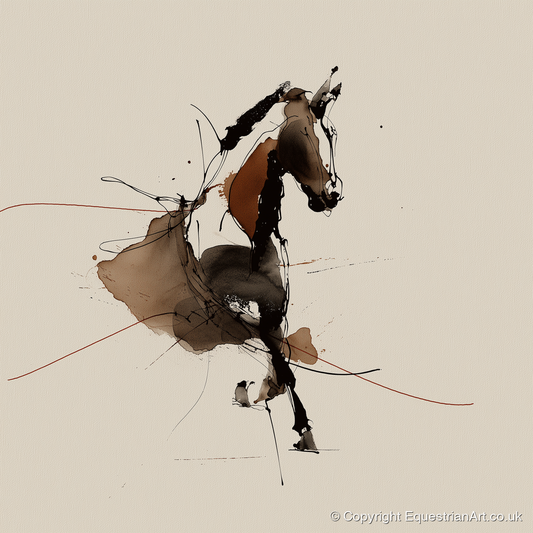 Abstract Dressage Form - dressage horse art print and canvas by Julian Vance A.I