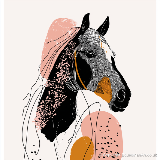 Abstract Racing Silhouette - racing horse art print and canvas by Esther Fairchild A.I