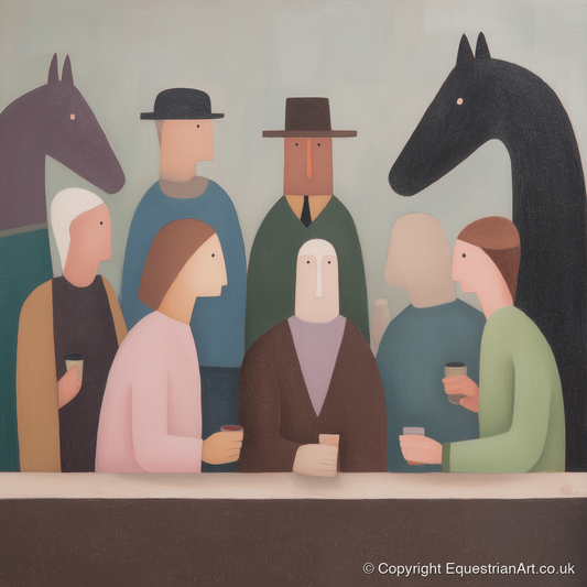 After the Last Race - racing horse art print and canvas by Wallace Bingham A.I