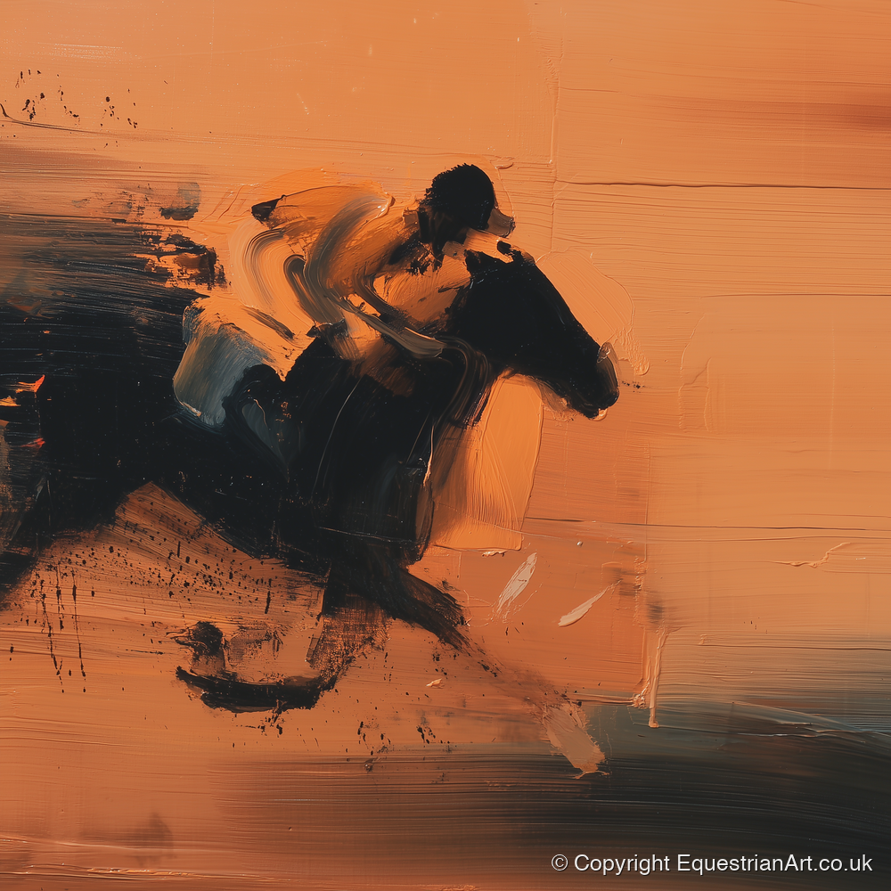 Amber Gallop - racing horse art print and canvas by James Yarborough A.I