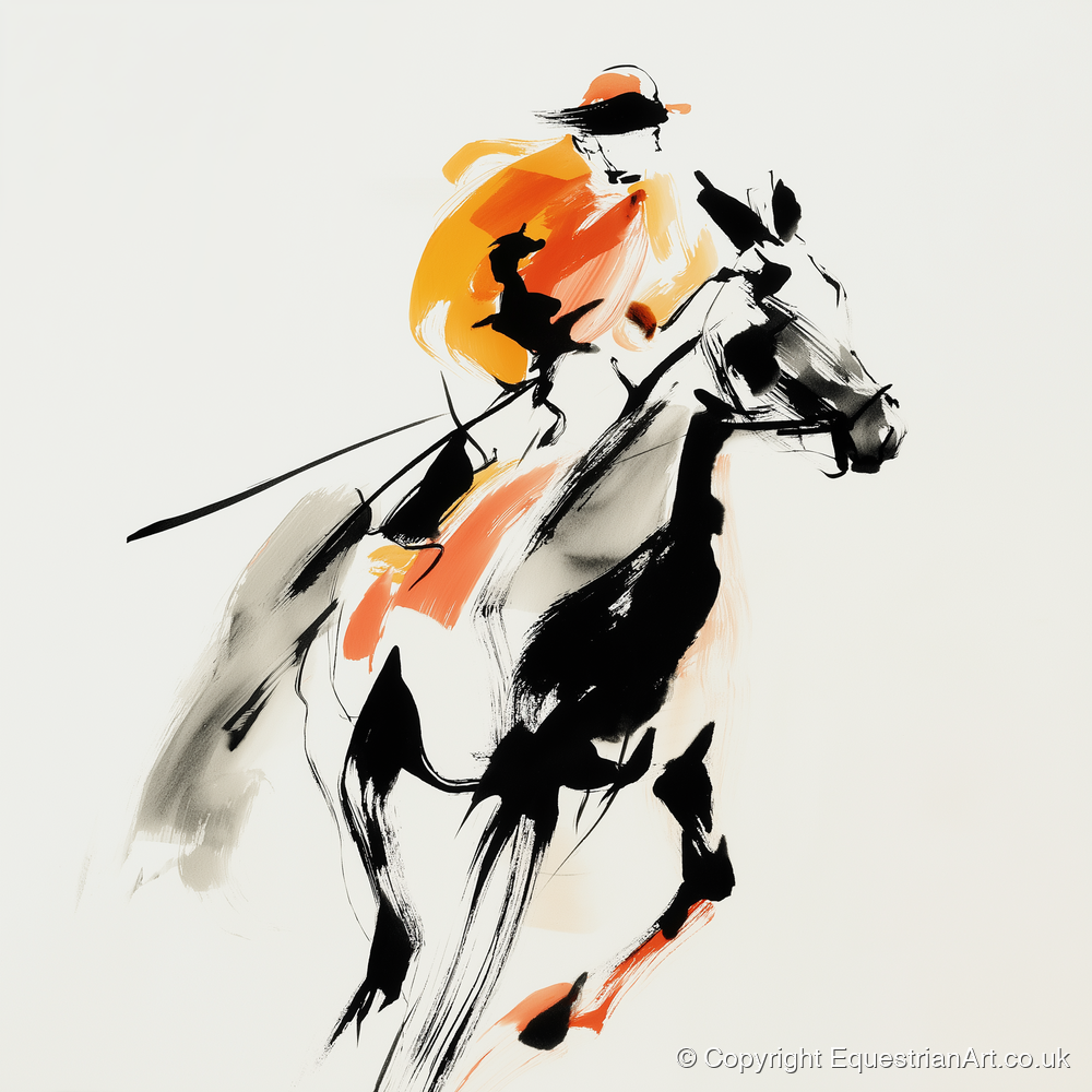 Amber Pace - racing horse art print and canvas by Verity Ainsworth A.I