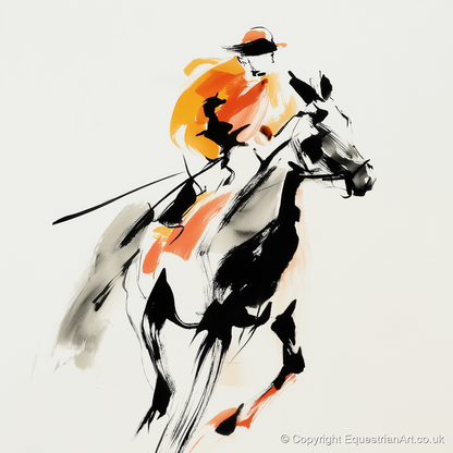 Amber Pace - racing horse art print and canvas by Verity Ainsworth A.I