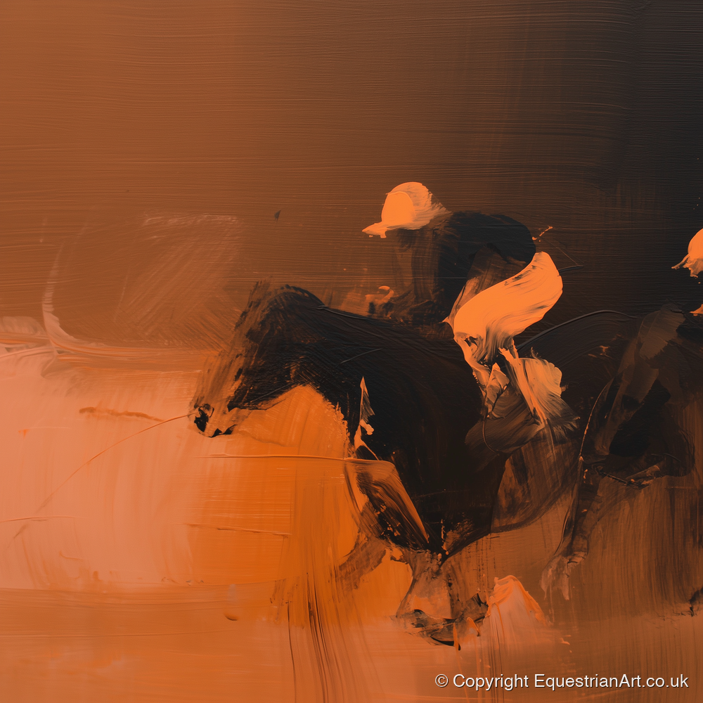 Amber Sprint - racing horse art print and canvas by James Yarborough A.I