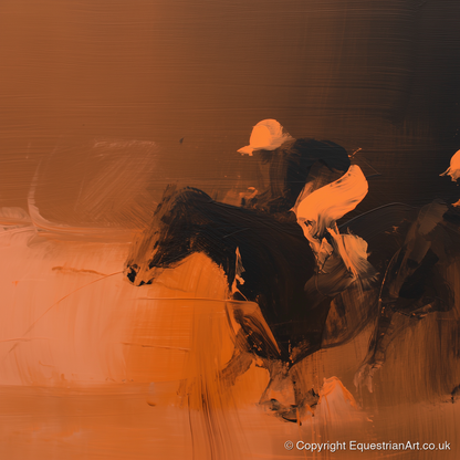 Amber Sprint - racing horse art print and canvas by James Yarborough A.I