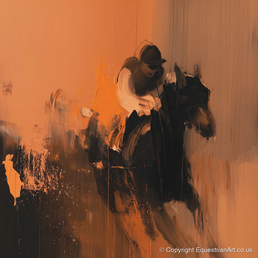 Amber Stride - racing horse art print and canvas by James Yarborough A.I