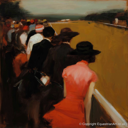 Anticipation at the Rails - racing horse art print and canvas by Thomas Cavendish A.I