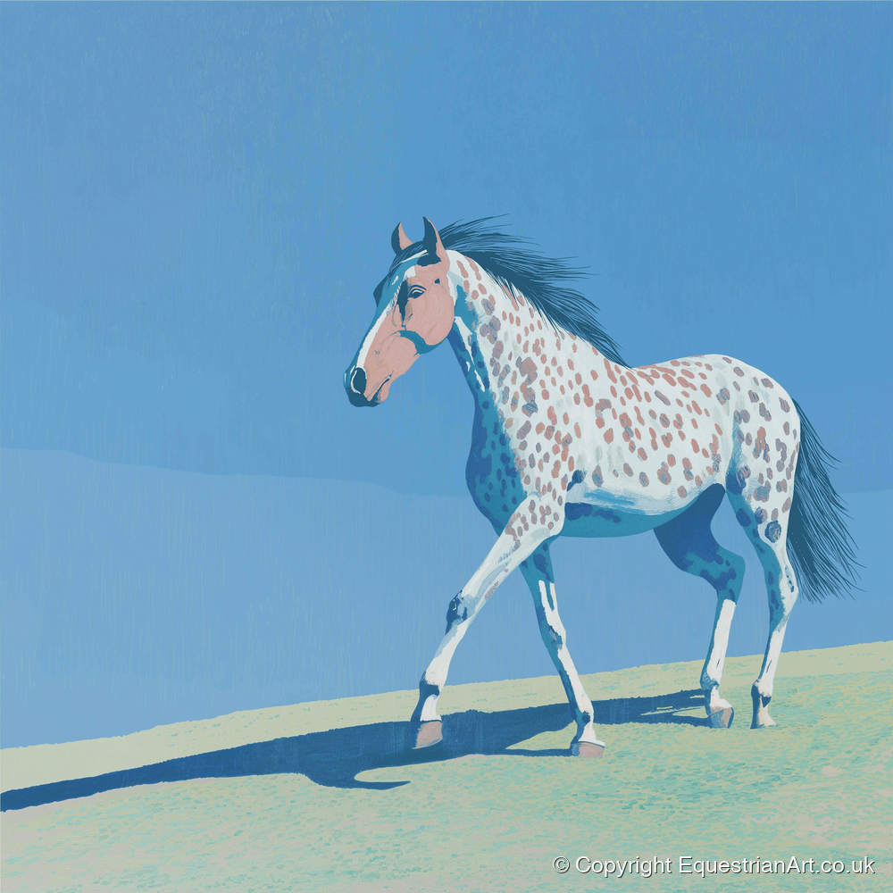 Appaloosa On The Ridge - horse breed art print and canvas by Simon Whitlock A.I