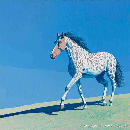 Appaloosa On The Ridge - horse breed art print and canvas by Simon Whitlock A.I