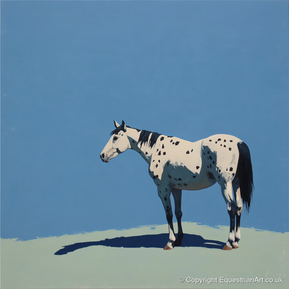 Appaloosa Under Azure Skies - horse breed art print and canvas by Preston Hale A.I