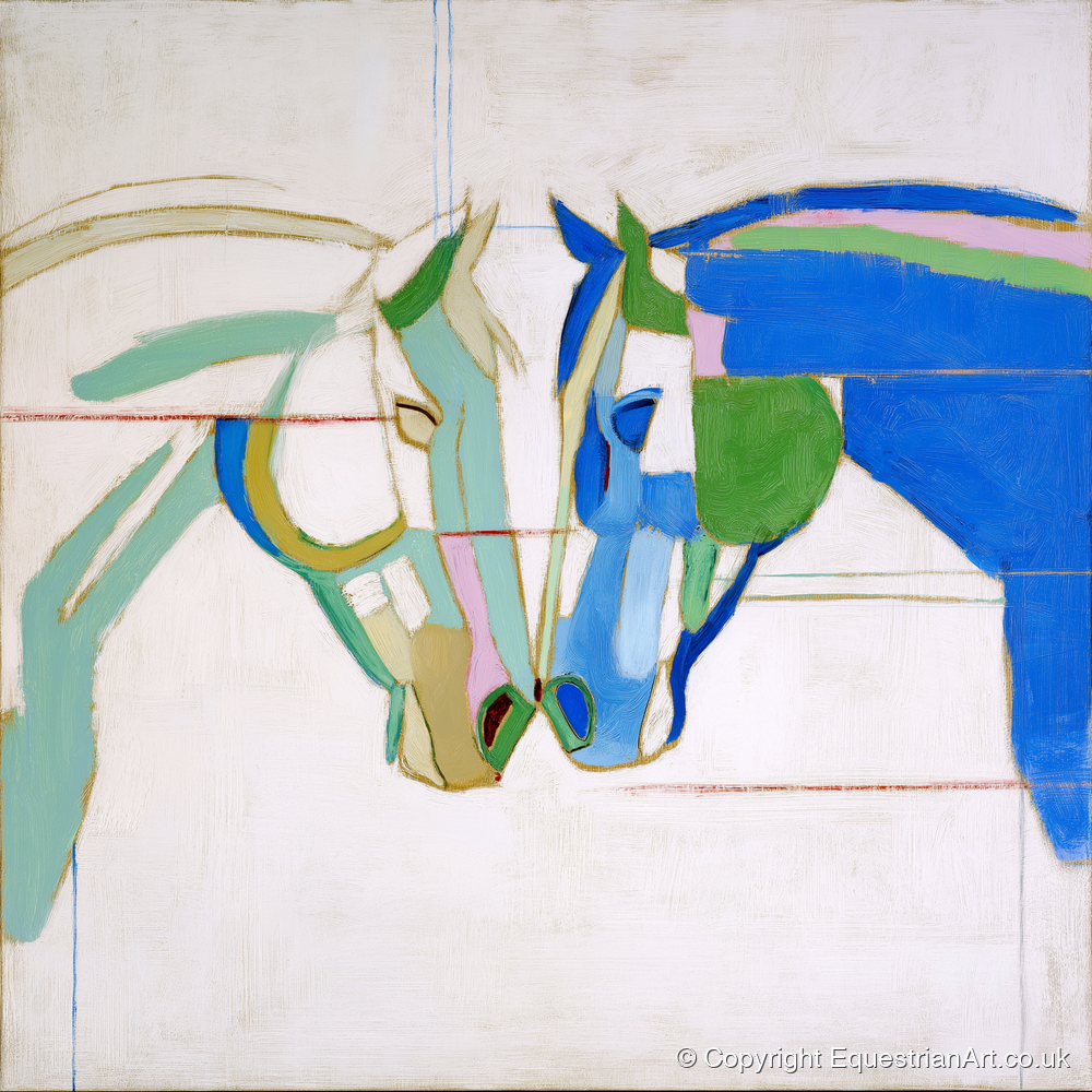 Architectural Harmony - horse portrait art print and canvas by Miles St. John A.I