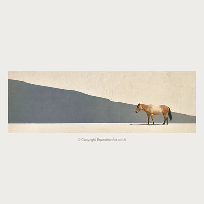 Quiet Contours - Horse Landscape panoramic art by Phillip Marbury A.I