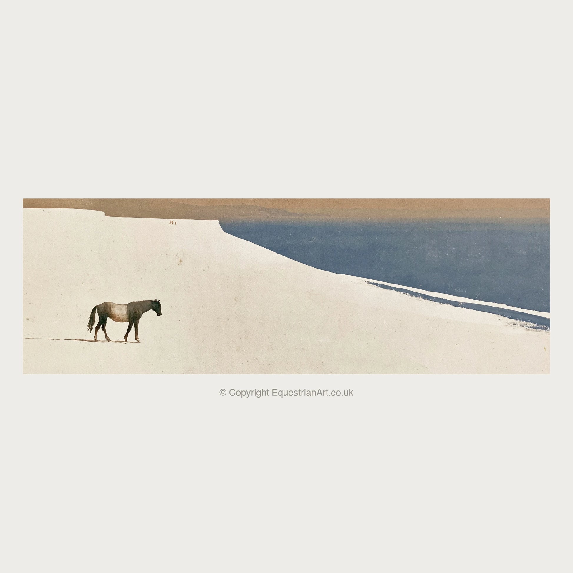 Sweeping Silence - Horse Landscape panoramic art by Phillip Marbury A.I