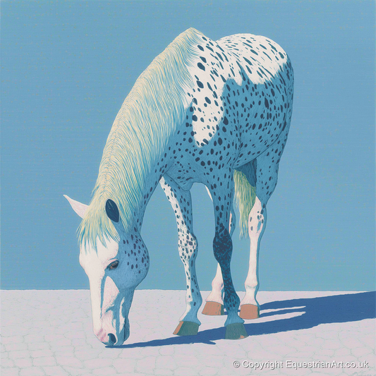 Azure Appaloosa - horse breed art print and canvas by Simon Whitlock A.I