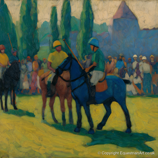 Before the Chukka - polo horse art print and canvas by Rowan Sinclair A.I