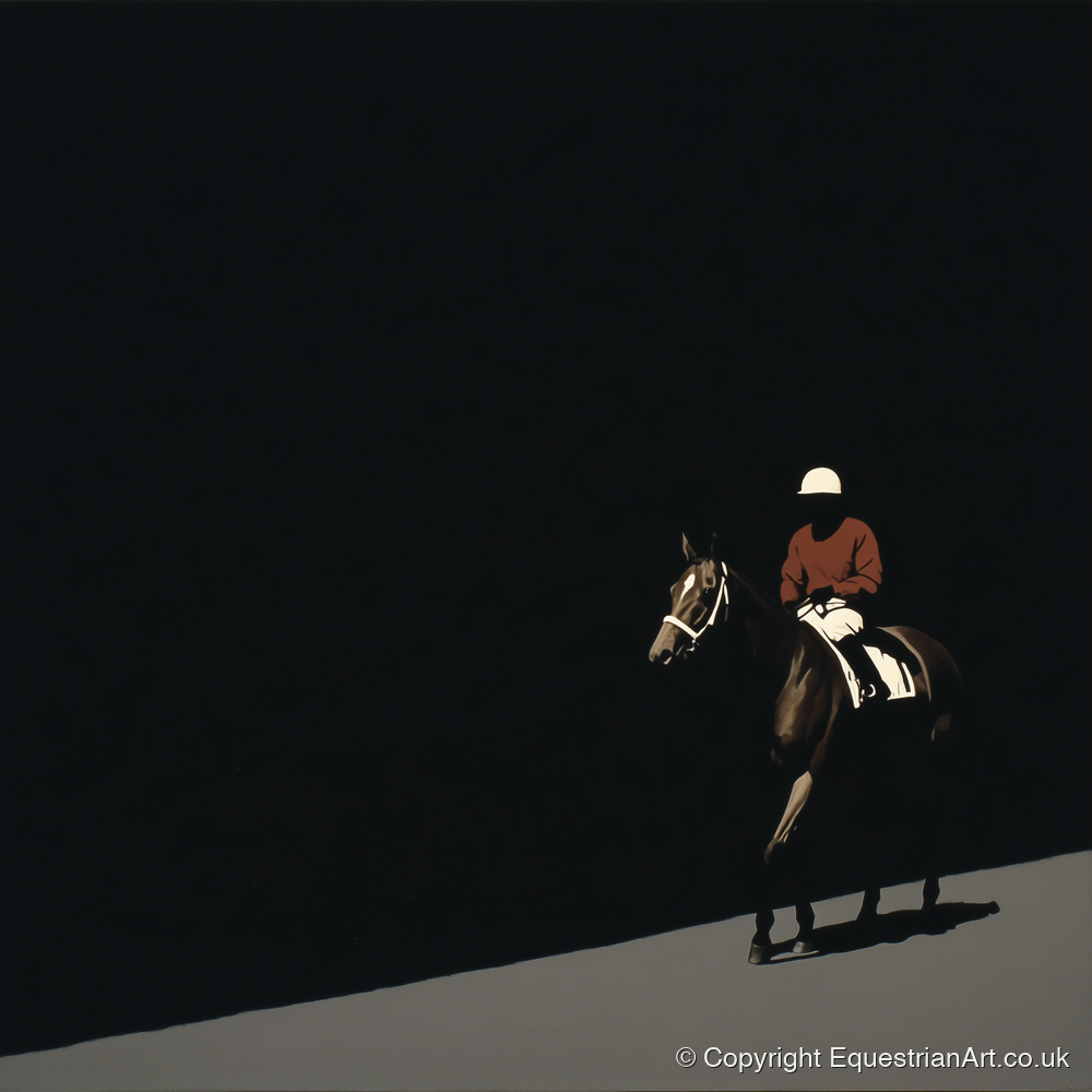 Before the Start - racing horse art print and canvas by Adelaide Calloway A.I