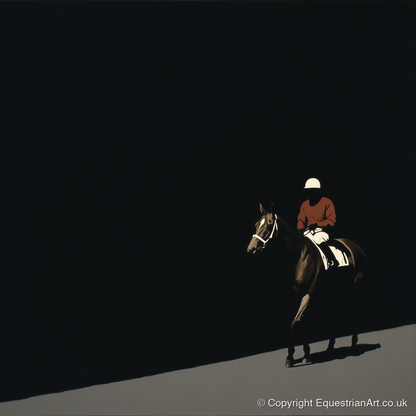 Before the Start - racing horse art print and canvas by Adelaide Calloway A.I