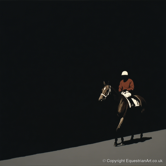 Before the Start - racing horse art print and canvas by Adelaide Calloway A.I