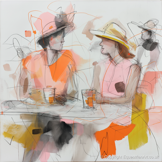 Between Races - racing horse art print and canvas by Rosemary Haste A.I