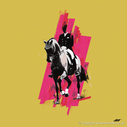 Bold Dressage Rhythm - dressage horse art print and canvas by Maximilian Somerset A.I