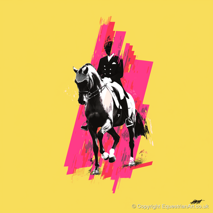 Bold Dressage Rhythm - dressage horse art print and canvas by Maximilian Somerset A.I