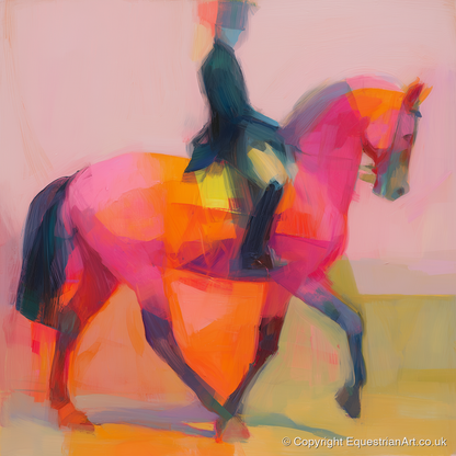 Bold Dressage Rhythm - dressage horse art print and canvas by Rosalind Pierce A.I