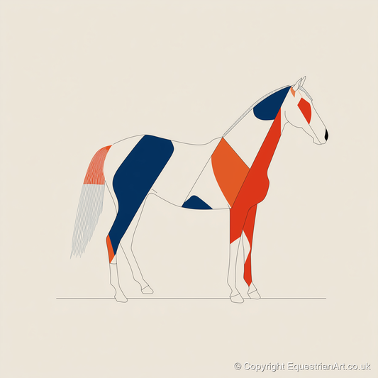 Bold Equine Profile - horse breed art print and canvas by Byron Adler A.I