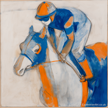 Bold Racing Silks - racing horse art print and canvas by Tristan Noble A.I