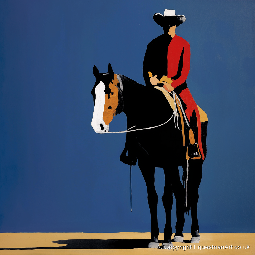 Bold Western Poise - western horse art print and canvas by Vivienne Hartley A.I