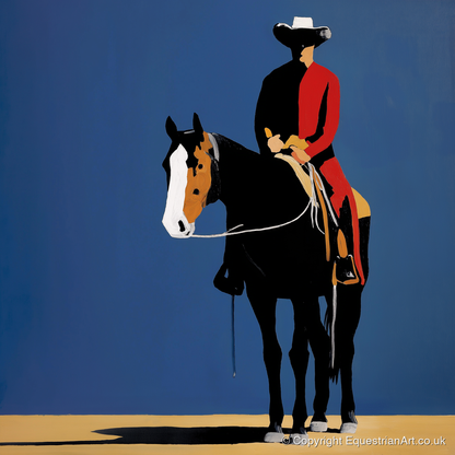 Bold Western Poise - western horse art print and canvas by Vivienne Hartley A.I