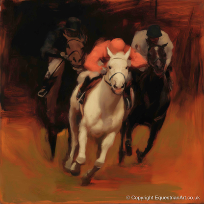Breaking from the Pack - racing horse art print and canvas by Thomas Cavendish A.I