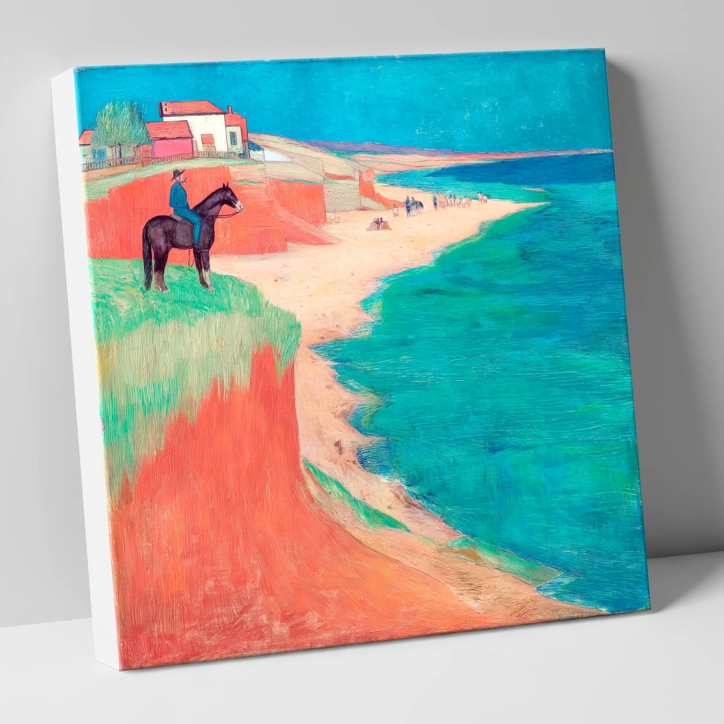 The Coastal Vantage horse landscape canvas wall art