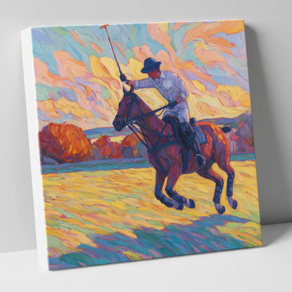 The Final Chukka polo horse canvas wall art