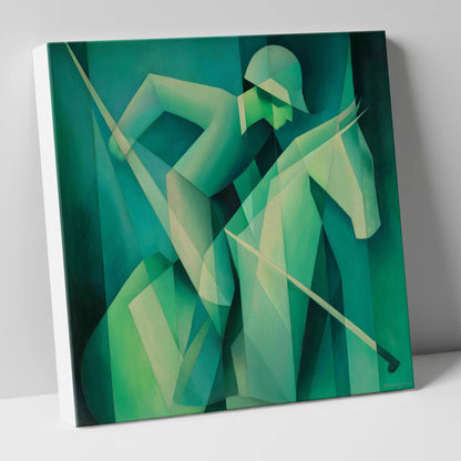 Emerald Polo Rhythm polo horse canvas wall art
