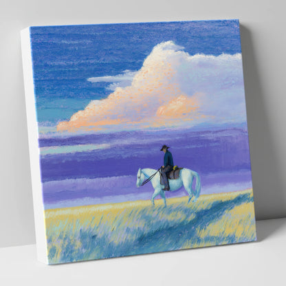Beneath a Lilac Sky western horse canvas wall art