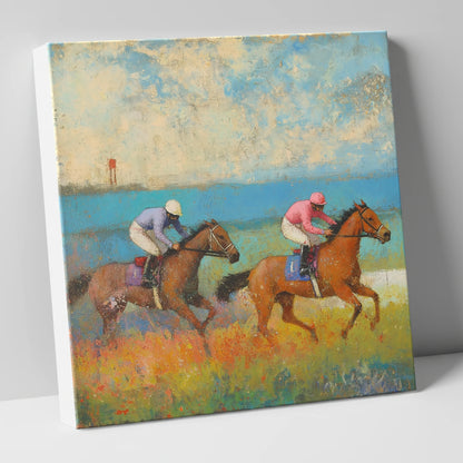 Turf and Tide racing horse canvas wall art