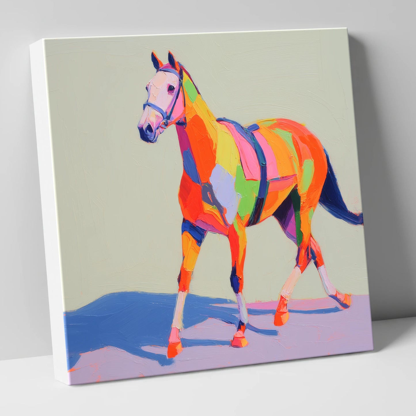 Vibrant Strides racing horse canvas wall art