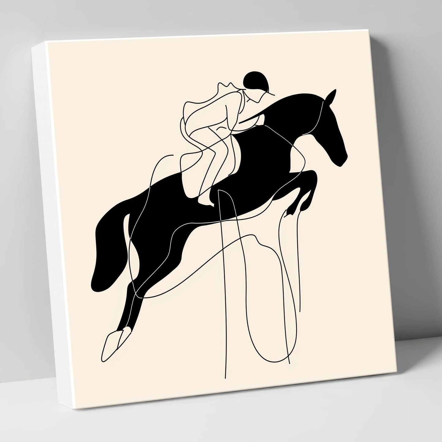 Flight and Form show jumping horse canvas wall art