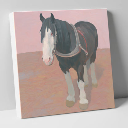 The Gentle Heavy horse breed canvas wall art