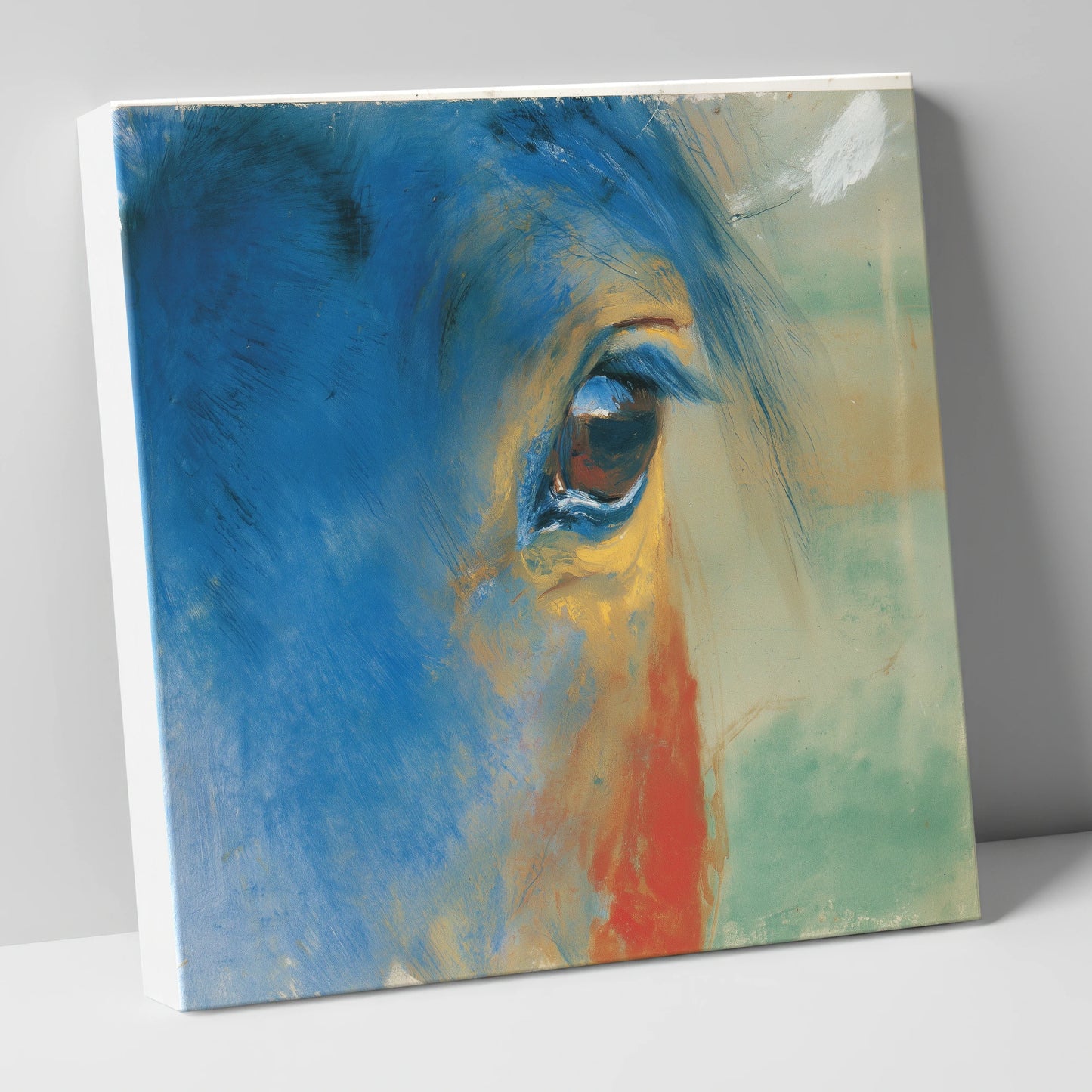 The Cerulean Gaze horse portrait canvas wall art