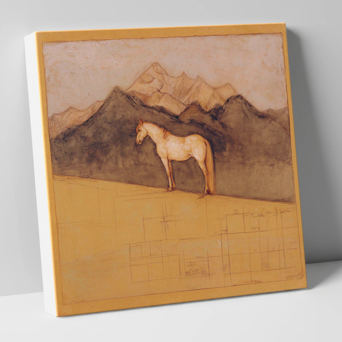 Mountain Sentinel horse landscape canvas wall art