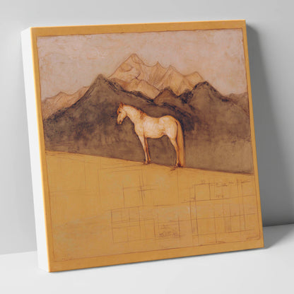 Mountain Sentinel horse landscape canvas wall art