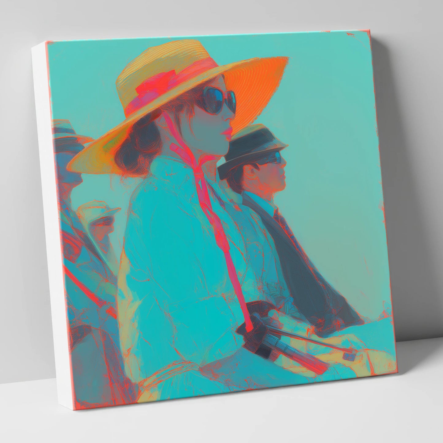 Grandstand Glamour racing horse canvas wall art