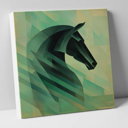 Modernist Equine Profile horse portrait canvas wall art