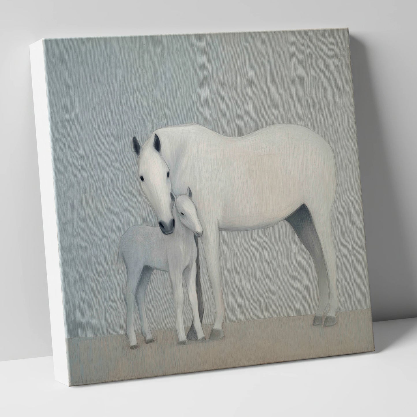 Quiet Devotion mare & foal canvas wall art
