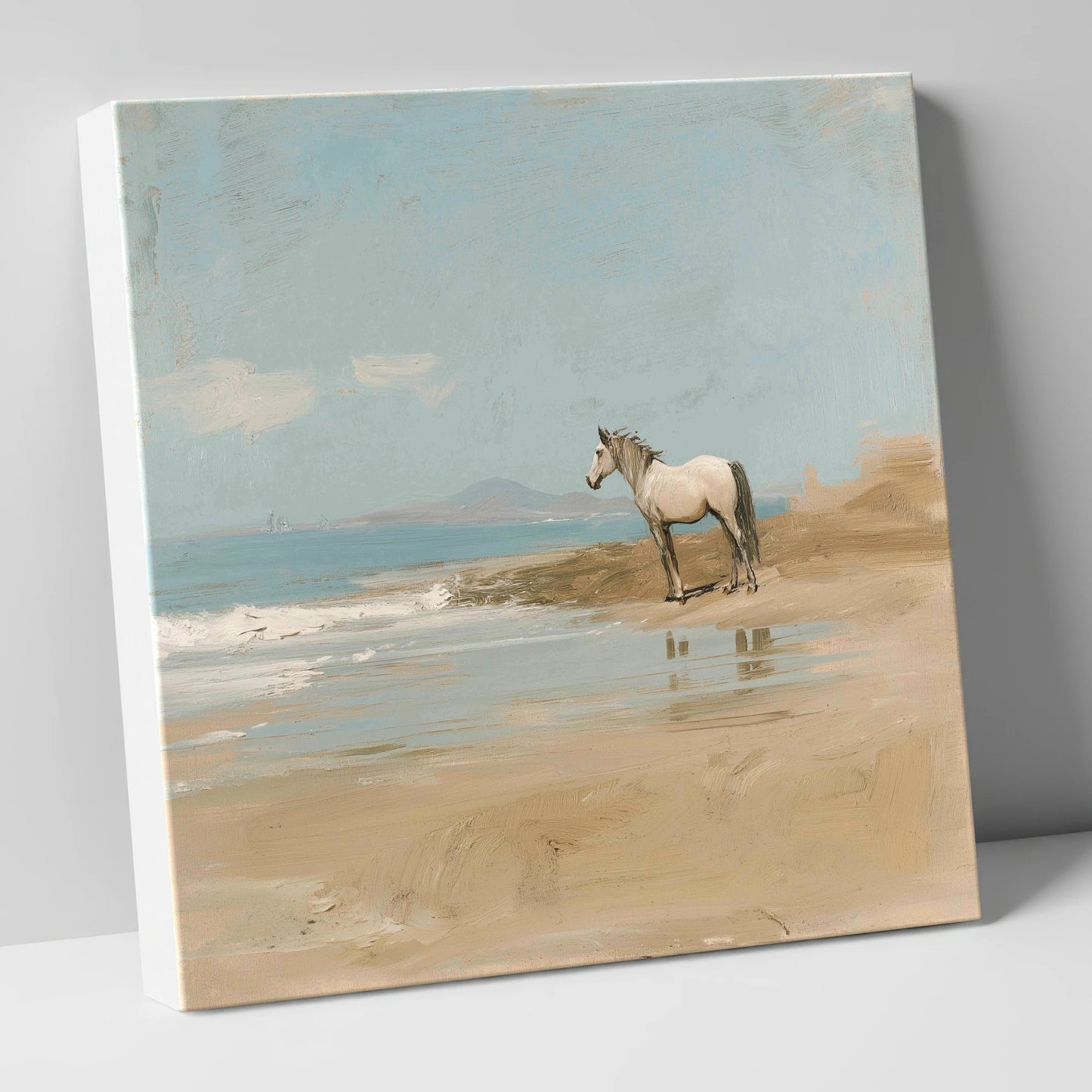 Sentinel of the Shore horse landscape canvas wall art