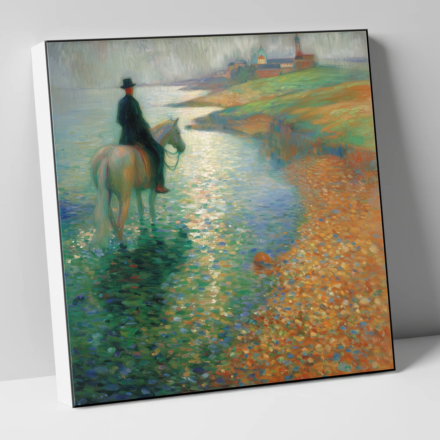The Shimmering Shore beach horse canvas wall art