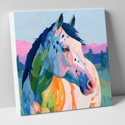 Prismatic Spirit horse breed canvas wall art